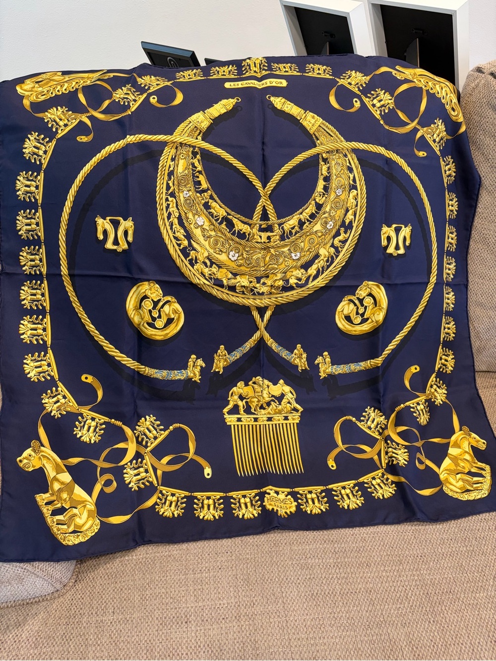 Hermes 100% Silk Scarf